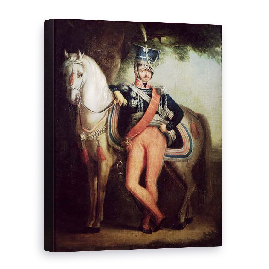 Tablou canvas - Scoala Poloneza - Printul Josef Anton Poniatowski 1763-1813 de calul sau, 60 x 80 cm