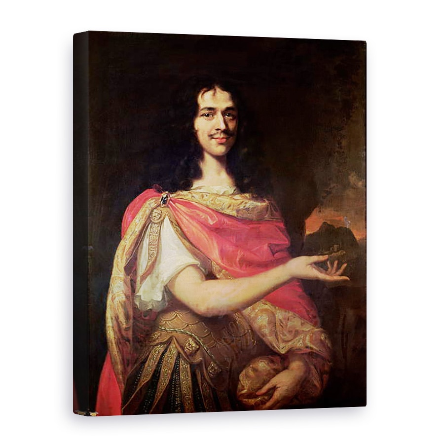 Tablou canvas - Scoala franceza - Portret presupus a fi Moliere 1622-73, 75 x 100 cm