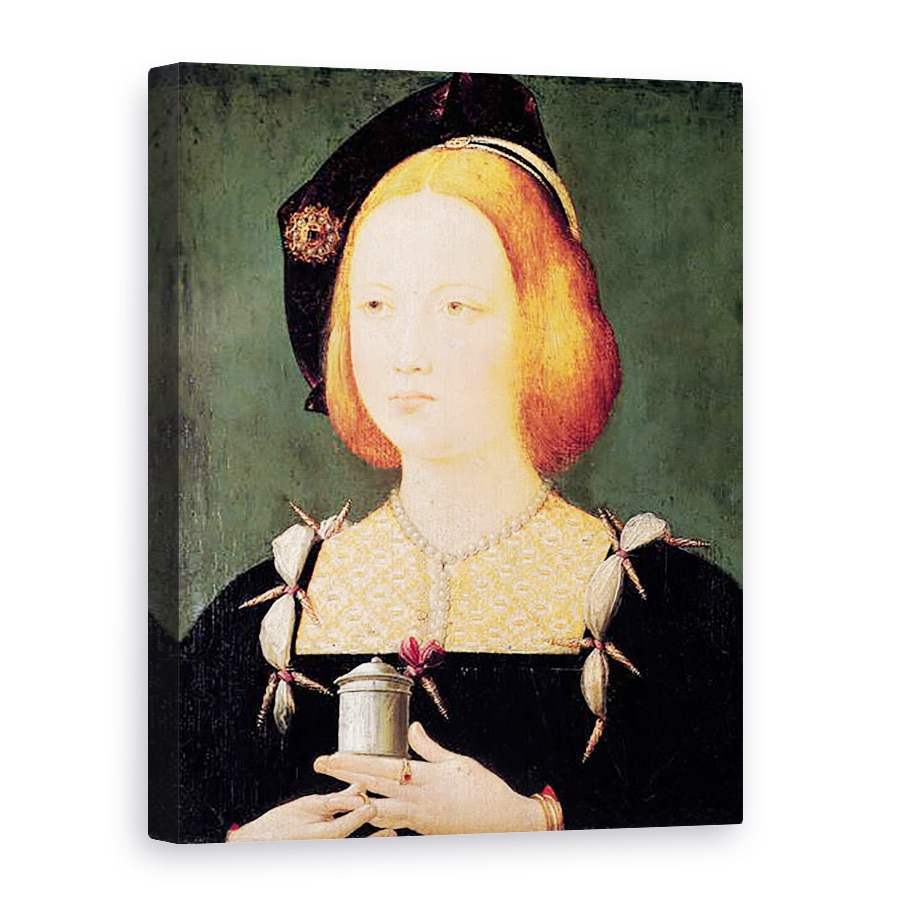 Tablou canvas - Scoala franceza - Portretul Mariei Angliei 1496-1533 Sotia lui Ludovic al XII-lea 1494-1533 c.1514, 50 x 70 cm