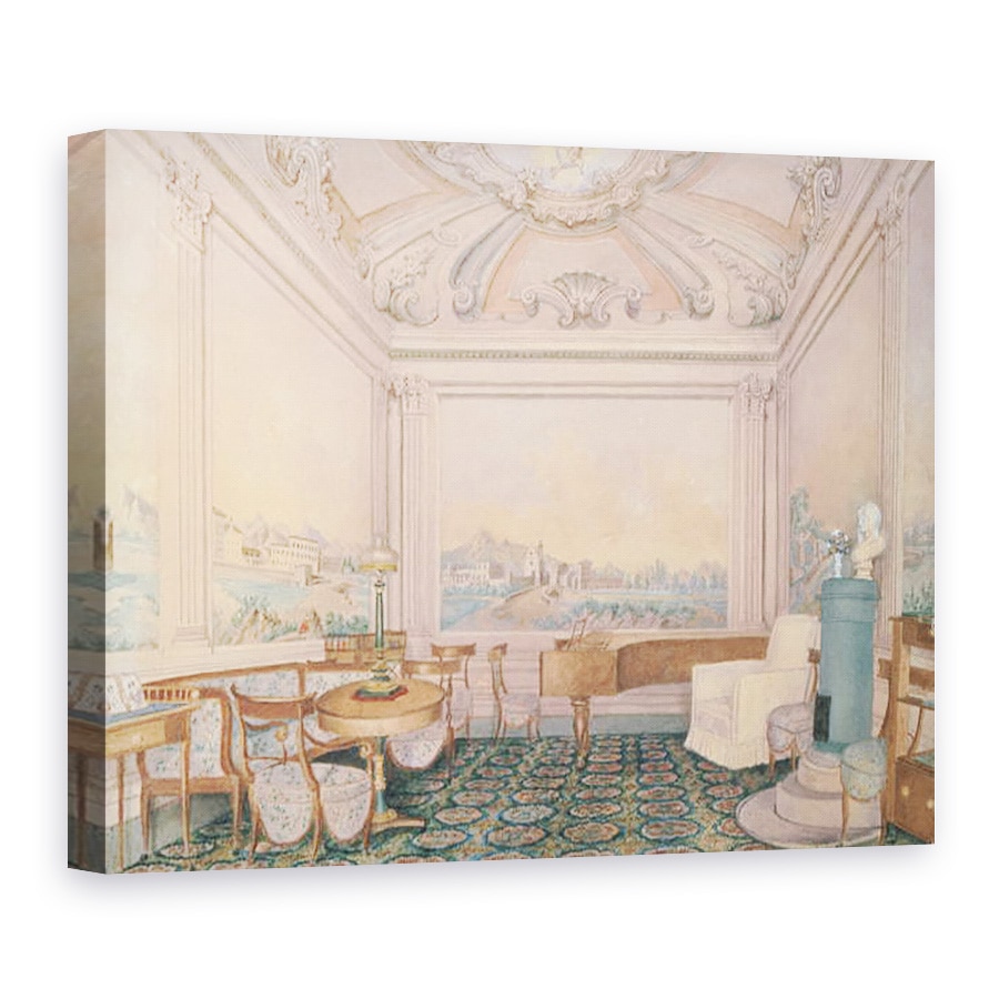 Tablou canvas - Scoala Rusa - Interiorul salii de primire intr-un conac, 50 x 70 cm
