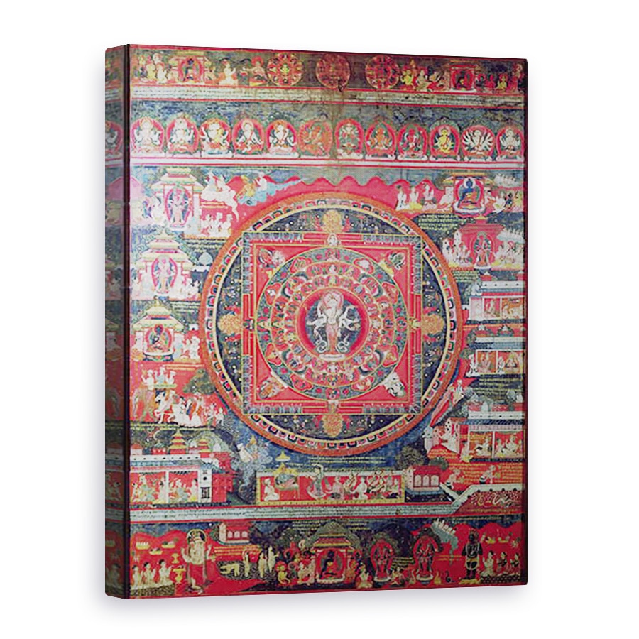 Tablou canvas - Scoala nepaleza - Mandala de Amoghapasa, 60 x 80 cm