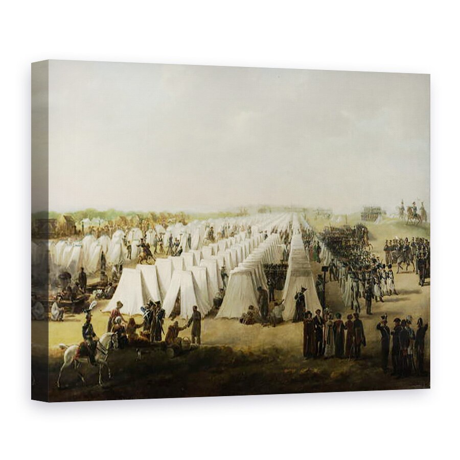 Tablou canvas - Scoala olandeza - Tabara armatei de la Rijen, 75 x 100 cm