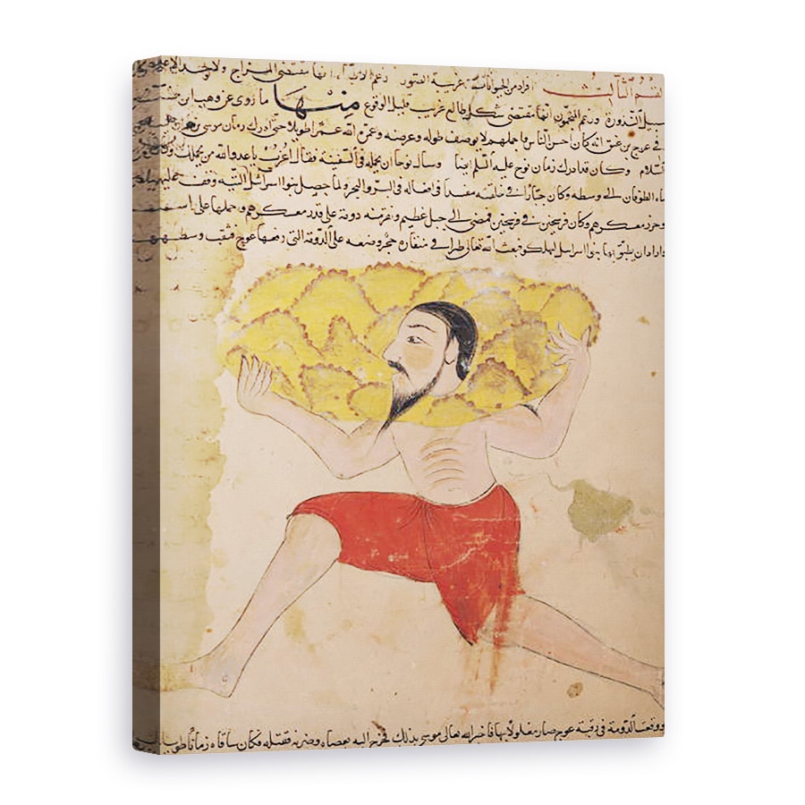 Tablou canvas - Scoala Islamica - Dna E-7 fol.212a Muntii Transportati Gigant, 75 x 100 cm