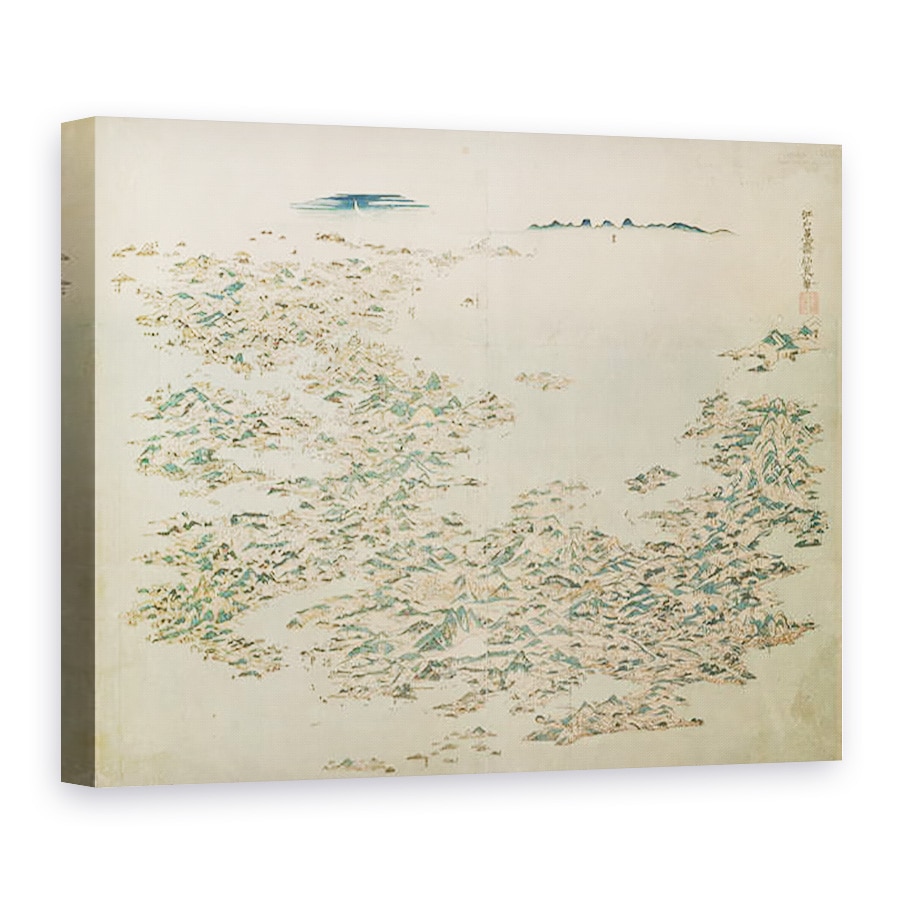 Tablou canvas - Scoala japoneza - Vedere aeriana a Insulelor Japoniei, 60 x 80 cm