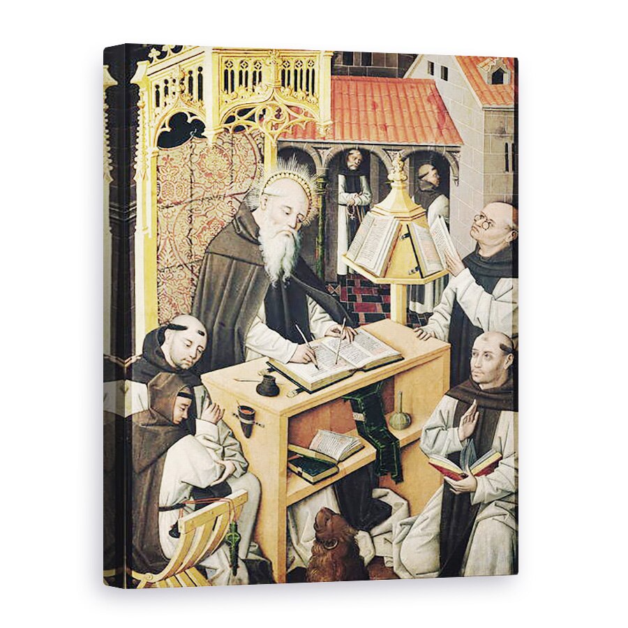 Tablou canvas - Scoala spaniola - Interiorul unui Scriptorium, 75 x 100 cm