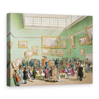 Tablou canvas - T. Rowlandson - Sala de licitatii Christies, acvatinted de J. Bluck fl.1791-1819 din Ackermann, Microcosm of London, vol 1, 75 x 100 cm Tablou canvas - T. Rowlandson - Sala de licitatii Christies, acvatinted de J. Bluck fl.1791-1819 din Ackermann, Microcosm of London, vol 1, 75 x 100 cm