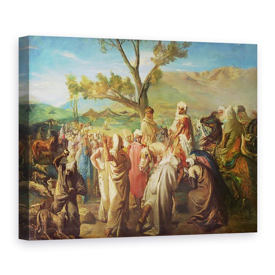 Tablou canvas - Theodore Chasseriau - Caid viziteaza un Douar, 1849, 75 x 100 cm
