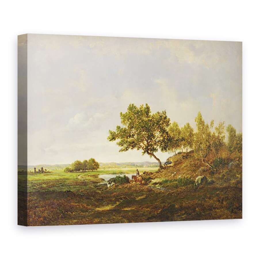 Tablou canvas - Theodore Rousseau - Iazul de la poalele dealului, 75 x 100 cm