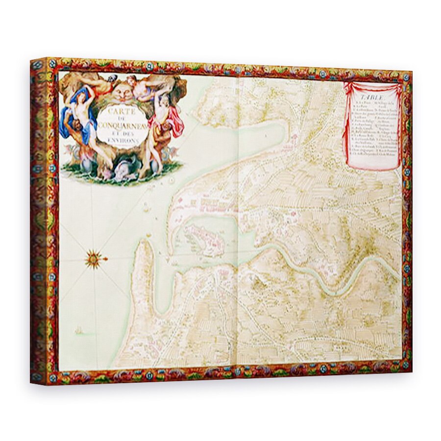 Tablou canvas - Sebastien Le Prestre de Vauban - Dna 988 volumul 3 fol.31 Harta Concarneau, din Atlas Louis al XIV-lea, 75 x 100 cm