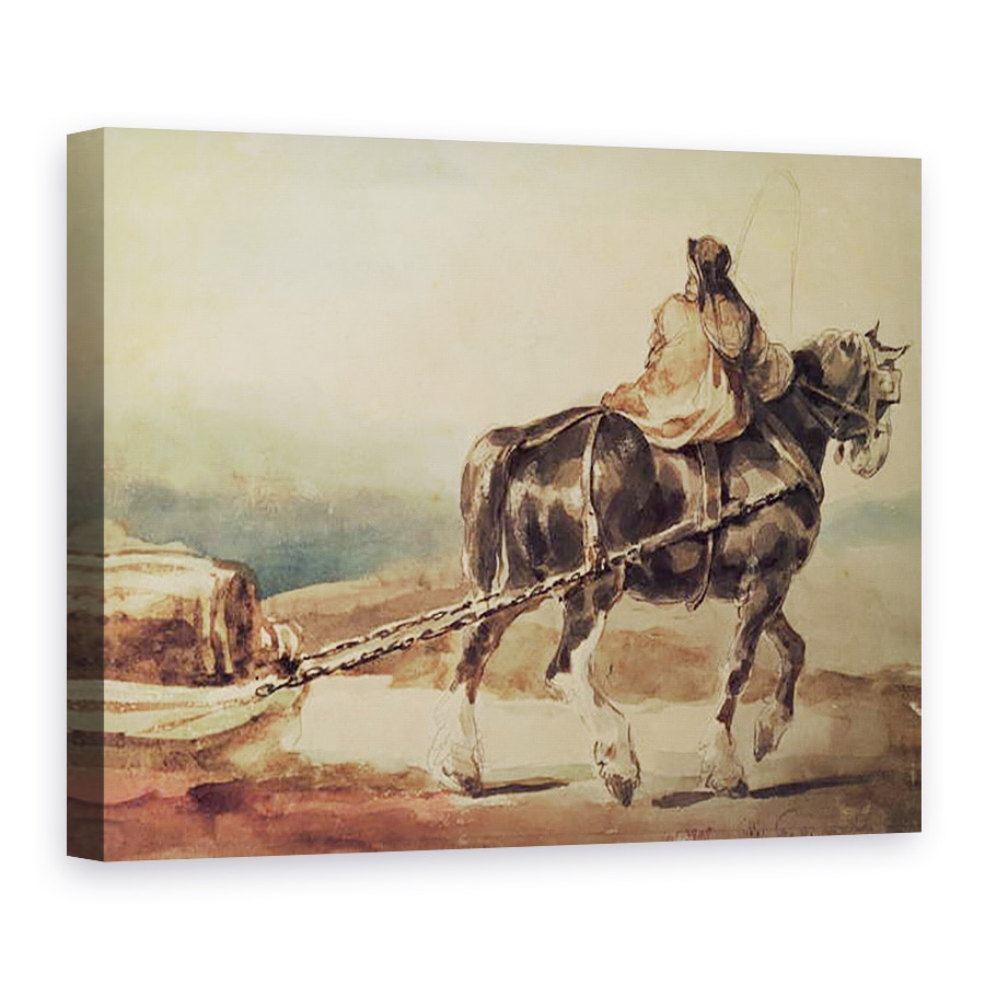 Tablou canvas - Theodore Gericault - Calul barjei, 60 x 80 cm