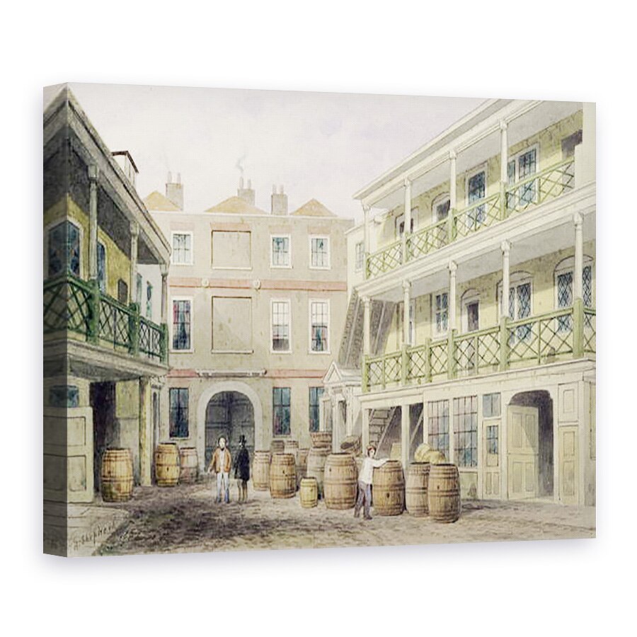 Tablou canvas - Thomas Hosmer Shepherd - Bell Inn, strada Aldersgate, 75 x 100 cm