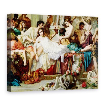 Tablou canvas - Thomas Couture - Romanii Decadentei, detaliu al grupului central, 75 x 100 cm Tablou canvas - Thomas Couture - Romanii Decadentei, detaliu al grupului central, 75 x 100 cm