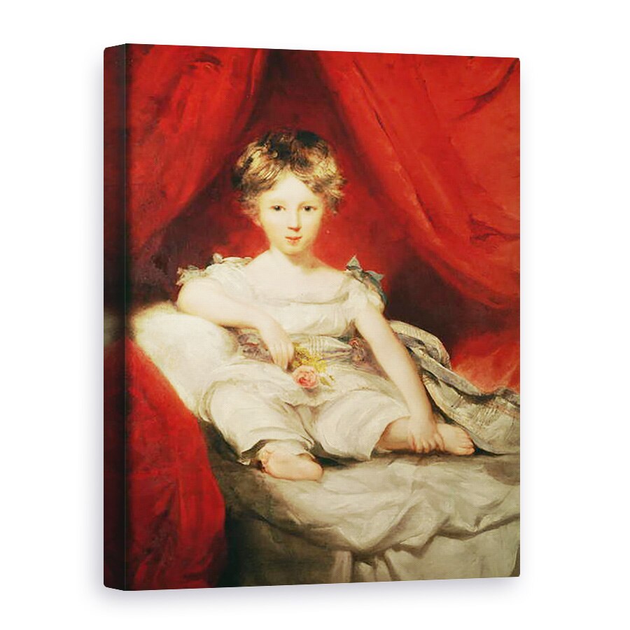 Tablou canvas - Thomas Lawrence - Fetita cu un trandafir, 75 x 100 cm