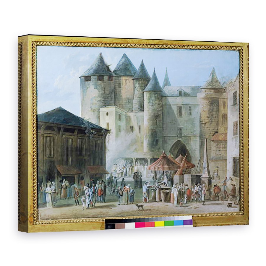 Tablou canvas - Thomas Naudet - Place de lApport-Paris in fata Grand Chatelet, 60 x 80 cm