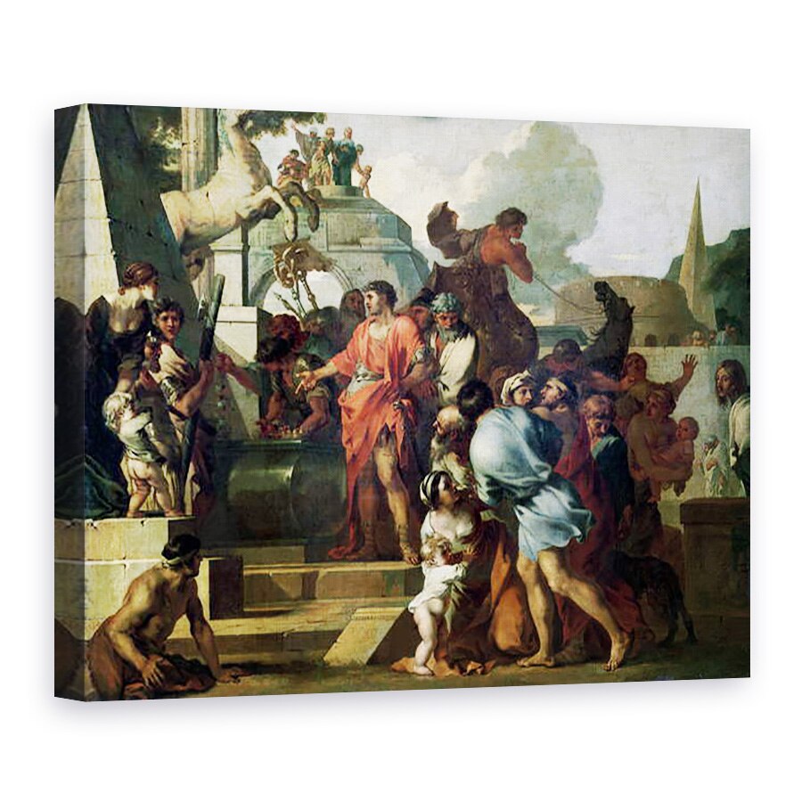 Tablou canvas - Sebastien Bourdon - Augustus 63-14 i.Hr. inainte de mormantul lui Alexandru al III-lea 356-323 i.Hr. cel Mare, 75 x 100 cm