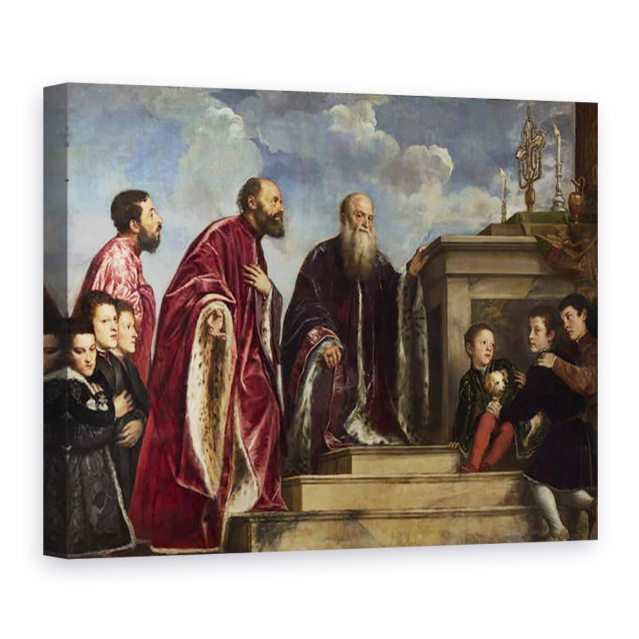 Tablou canvas - Titian - Familia Vendramin, 75 x 100 cm