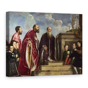 Tablou canvas - Titian - Familia Vendramin, 75 x 100 cm Tablou canvas - Titian - Familia Vendramin, 75 x 100 cm