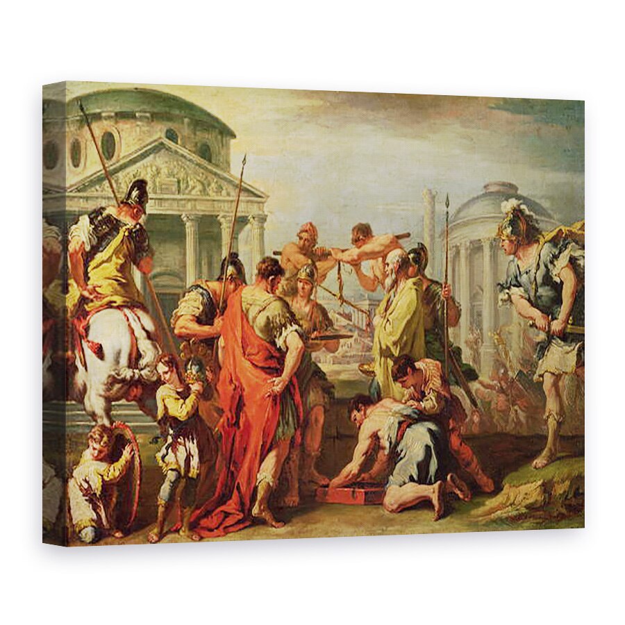 Tablou canvas - Sebastiano Ricci - Marcus Furius Camillus d.c.365 i.Hr. si Brennus fl.c.389 i.Hr., 75 x 100 cm