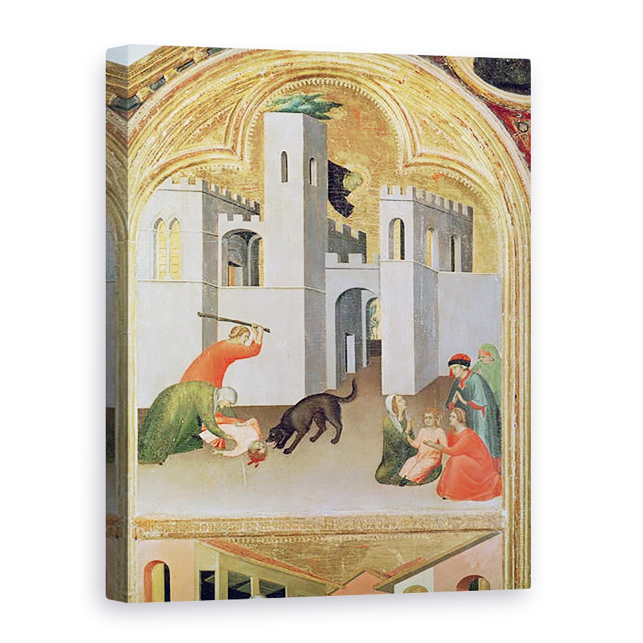 Tablou canvas - Simone Martini - Agostino Novella Salvarea unui Copil care a fost muscat de un caine, detaliu de la binecuvantatul Altarpiece Agostino Novello, 75 x 100 cm
