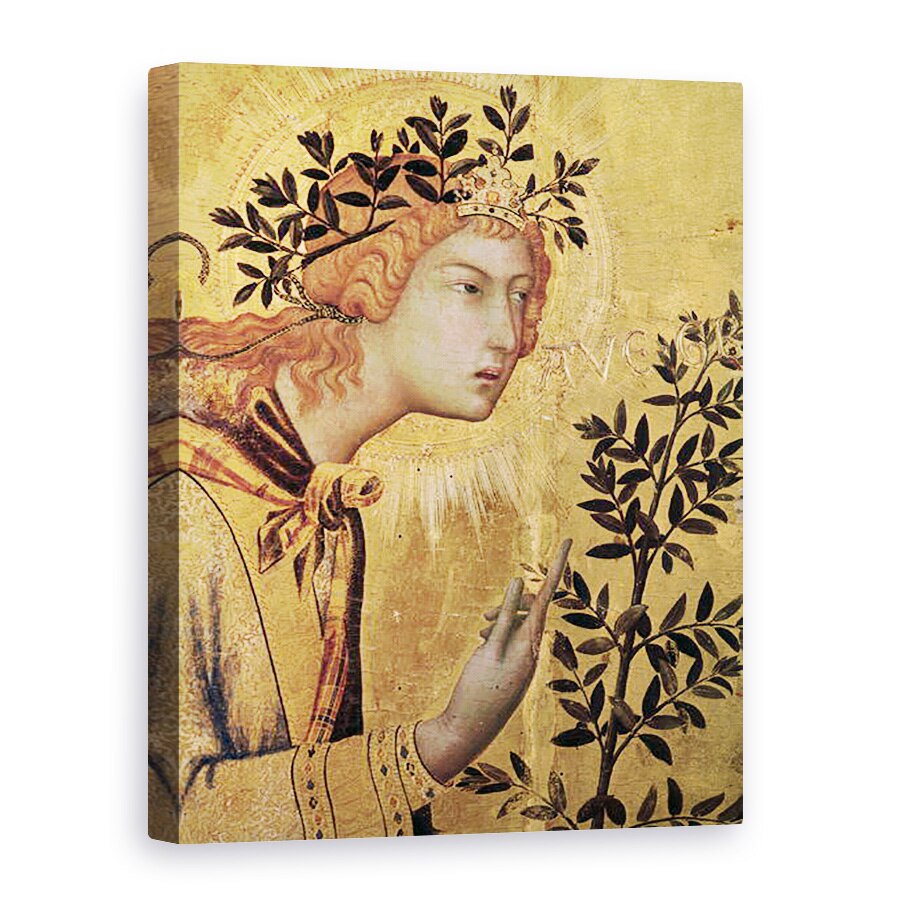 Tablou canvas - Simone Martini - Buna Vestire cu Sfanta Margareta si Sfantul Asano, detaliu al Arhanghelului Gavril, 75 x 100 cm