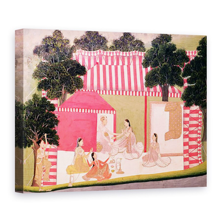 Tablou canvas - Scoala Mughal - Un print si haremul sau, 60 x 80 cm