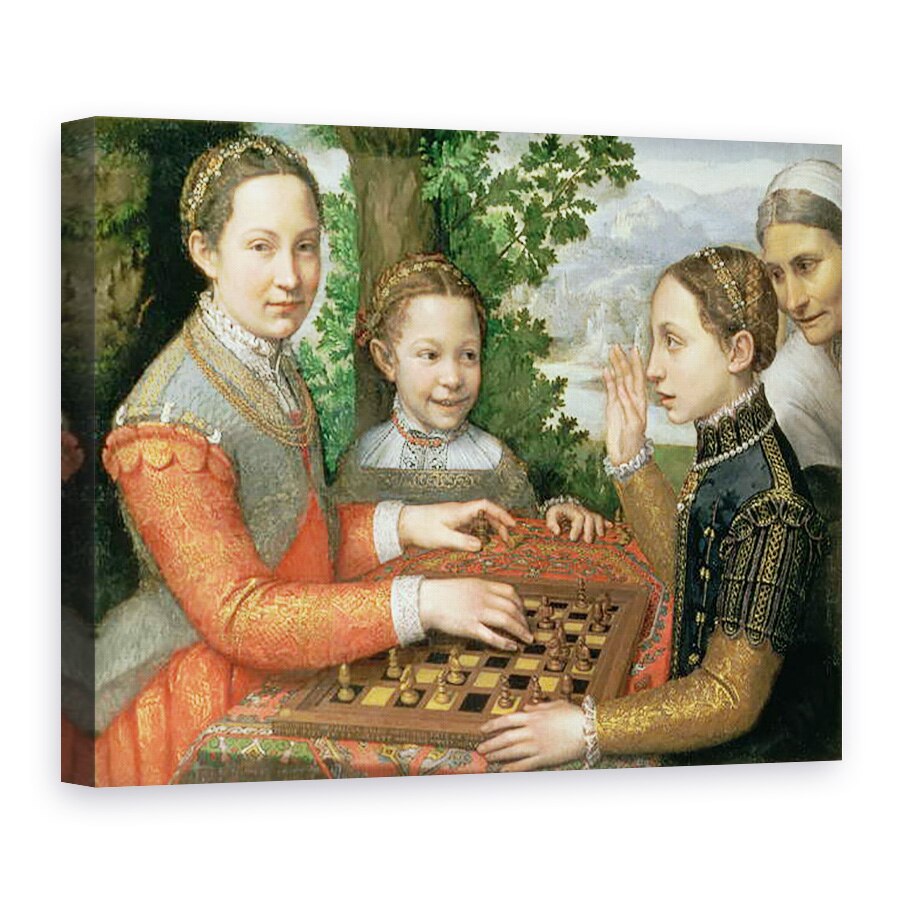 Tablou canvas - Sofonisba Anguissola - Joc de sah, 60 x 80 cm
