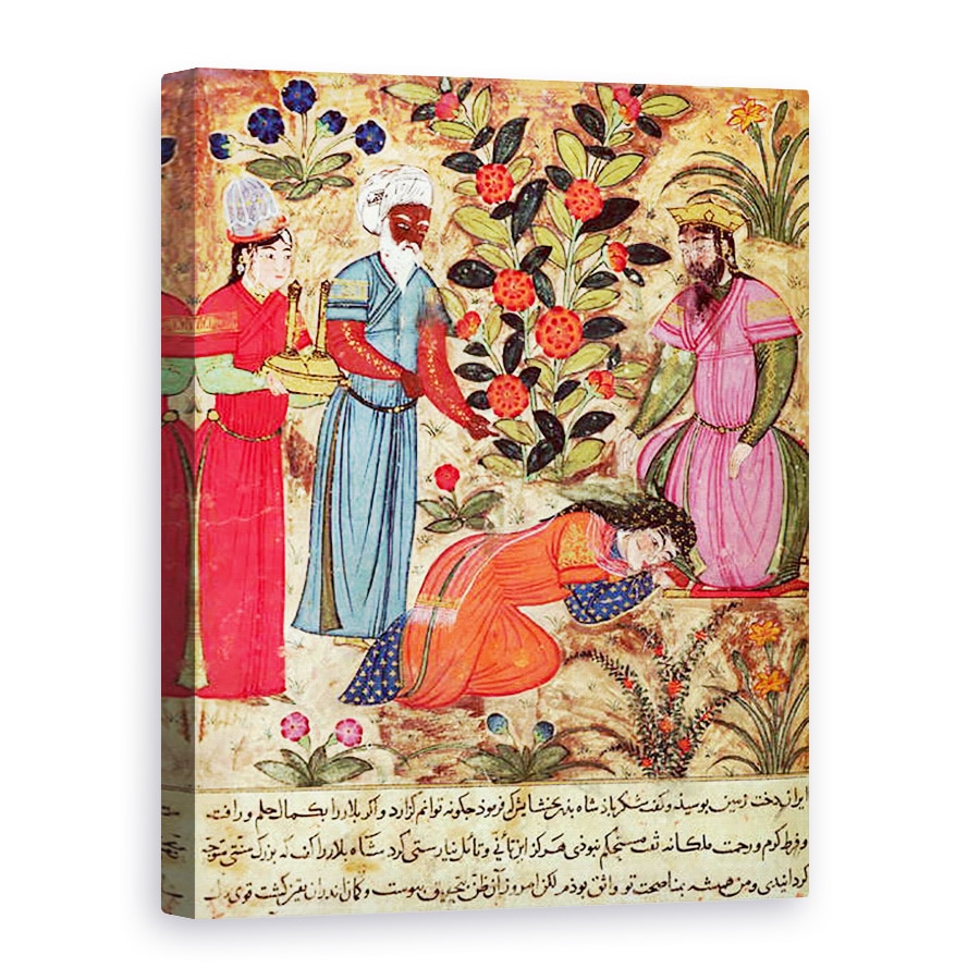 Tablou canvas - Scoala Islamica - Fol.101 O femeie implorand sultanul, 75 x 100 cm