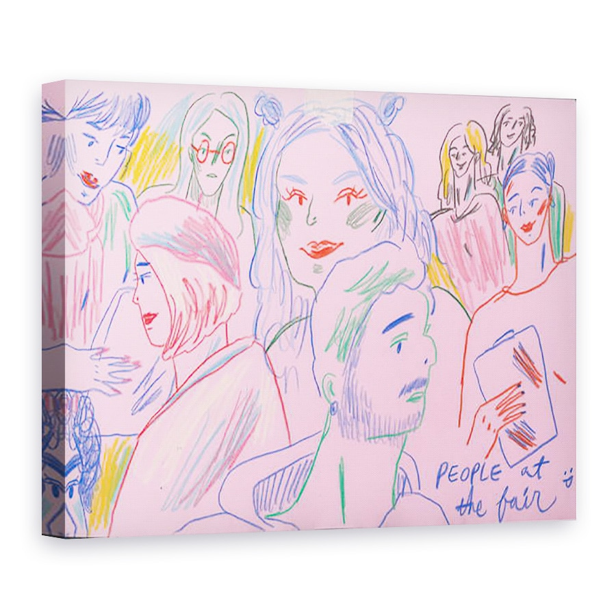 Tablou canvas - Sol Jeong - Oamenii de la Targ II, 75 x 100 cm