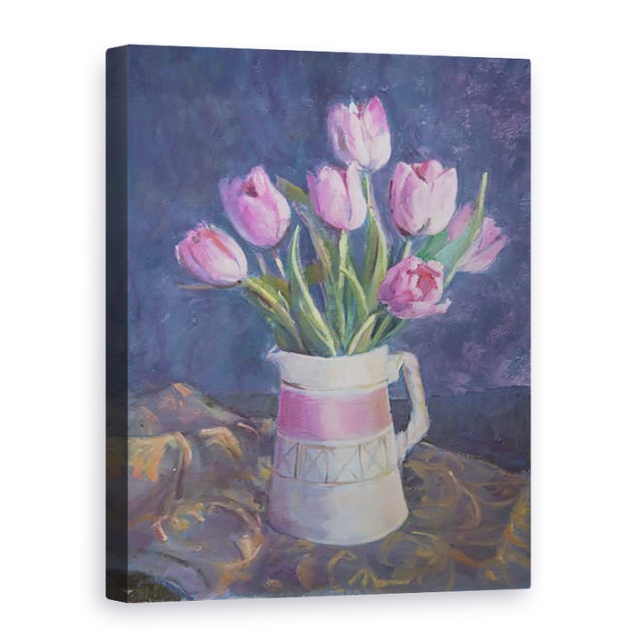 Tablou canvas - Sue Wales - Lalele roz, 75 x 100 cm