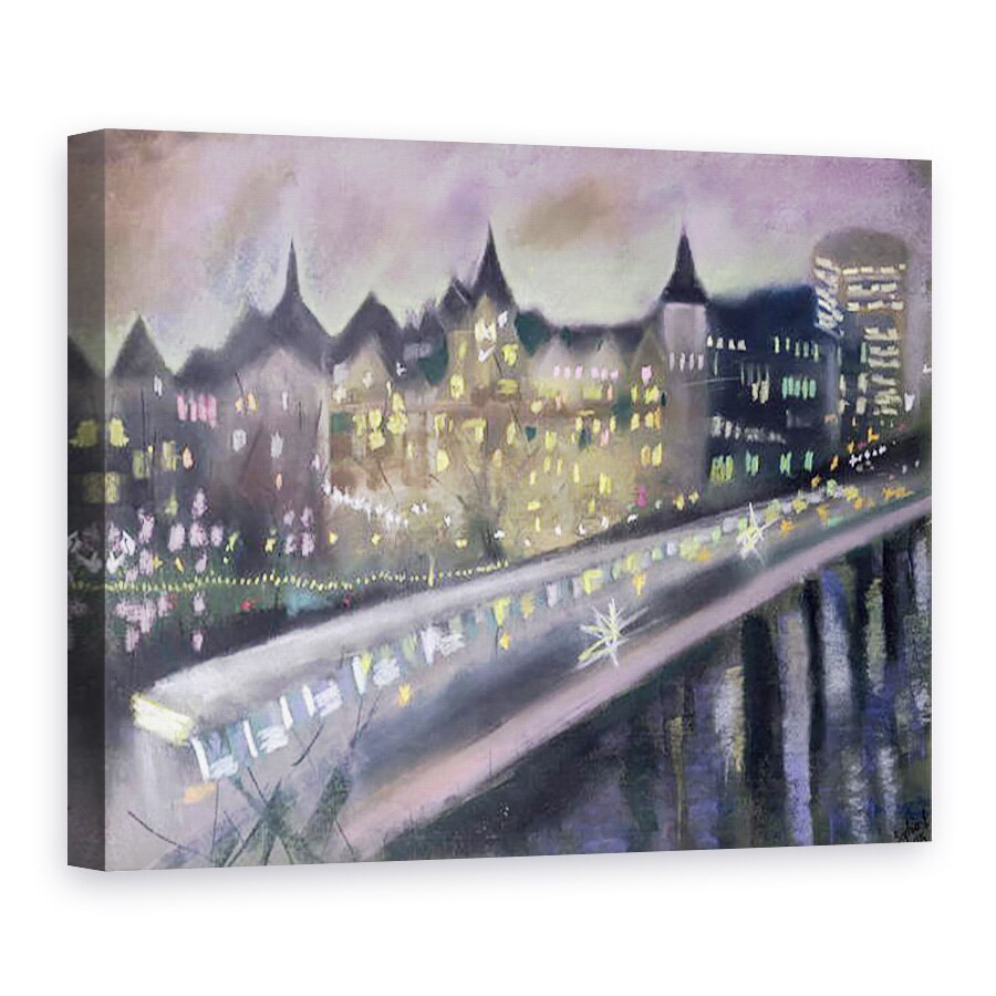 Tablou canvas - Sophia Elliot - Podul Hungerford, de la malul sudic, 75 x 100 cm