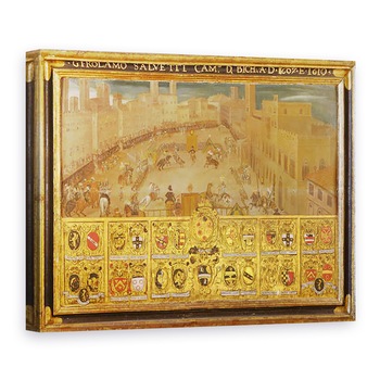 Tablou canvas - Scoala Italiana - Turneu in Piazza del Campo, Siena, 75 x 100 cm Tablou canvas - Scoala Italiana - Turneu in Piazza del Campo, Siena, 75 x 100 cm