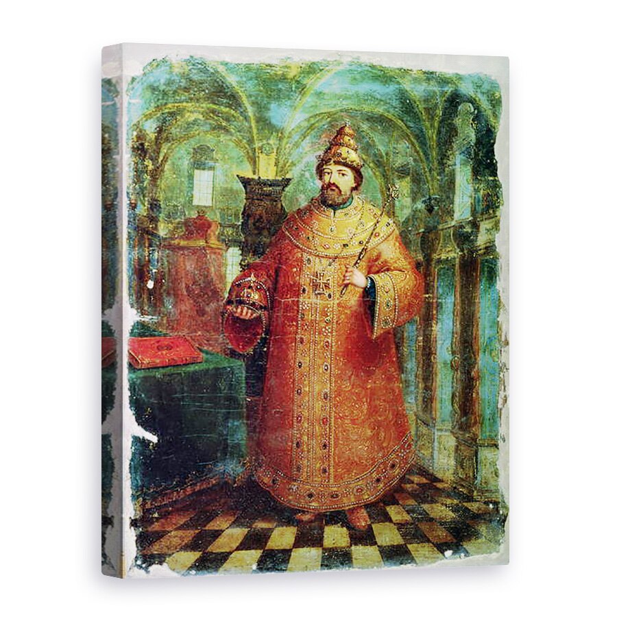 Tablou canvas - Scoala Rusa - tarul Ivan Alexeevici al V-lea 1666-96, 75 x 100 cm