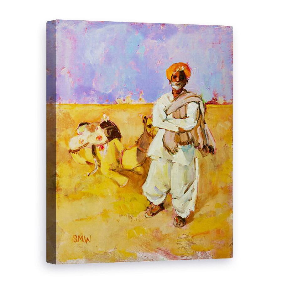 Tablou canvas - Sue Wales - Barbat camila indian, 2020, 60 x 80 cm