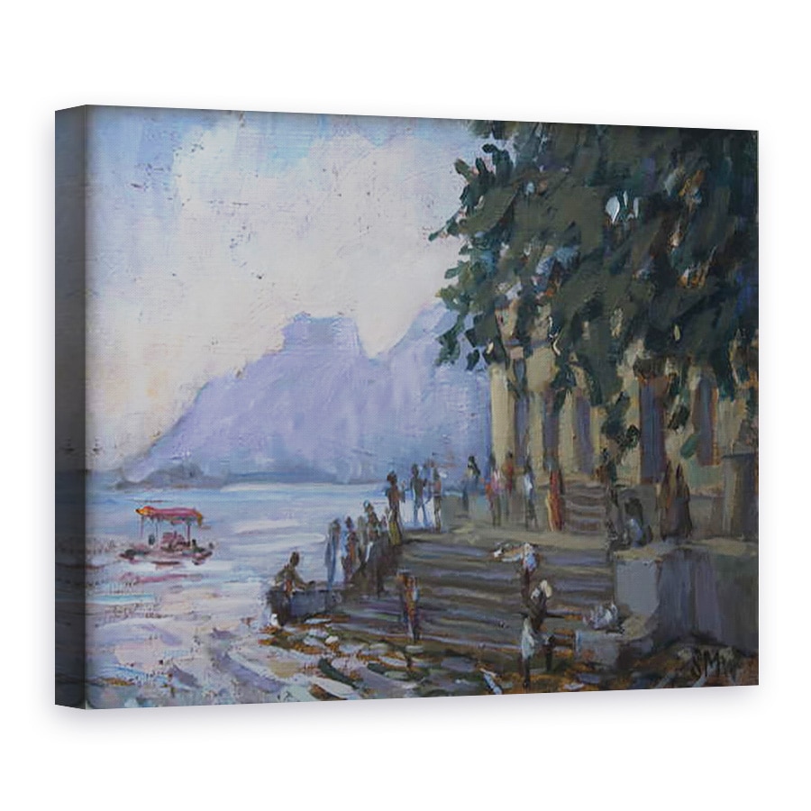 Tablou canvas - Sue Wales - Spalarea pe treptele de la Udaipur, 2012, 75 x 100 cm