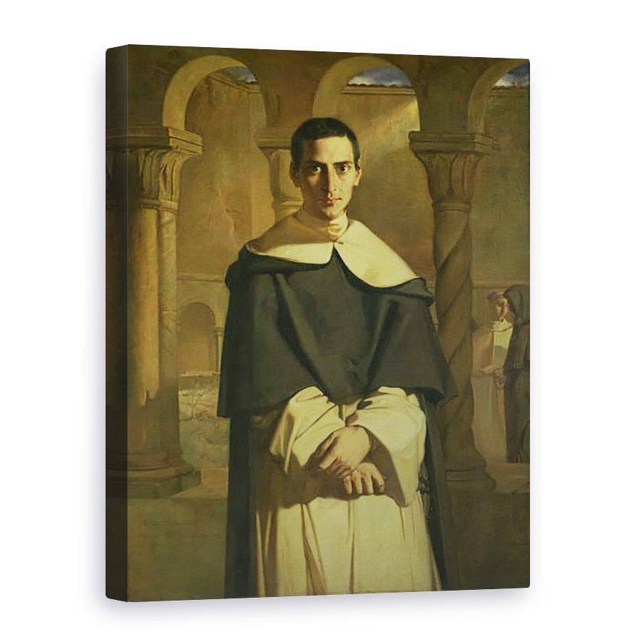 Tablou canvas - Theodore Chasseriau - Portretul lui Jean Baptiste Henri Lacordaire 1802-61, prelat si teolog francez, 75 x 100 cm