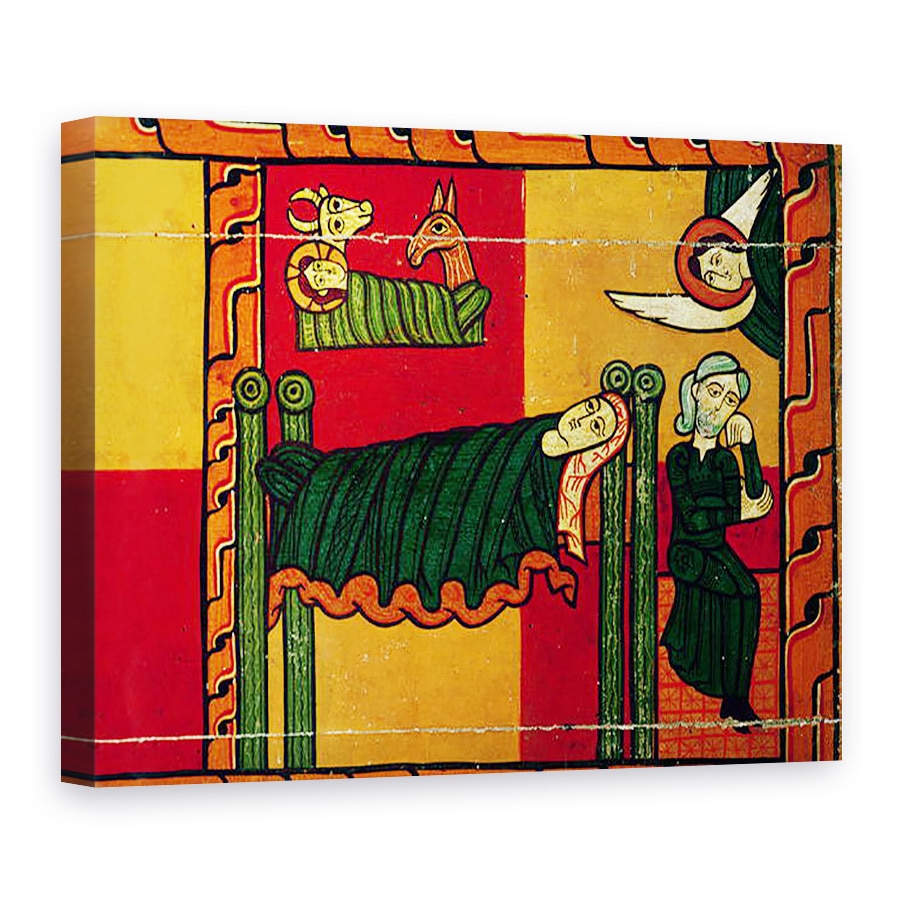 Tablou canvas - Scoala spaniola - Nasterea Domnului, panou lateral dintr-un altar, 75 x 100 cm