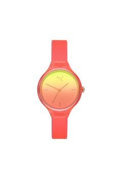 Puma, Ceas rotund cu o curea ingusta, Corai/Galben/Oranj Puma, Ceas rotund cu o curea ingusta, Corai/Galben/Oranj