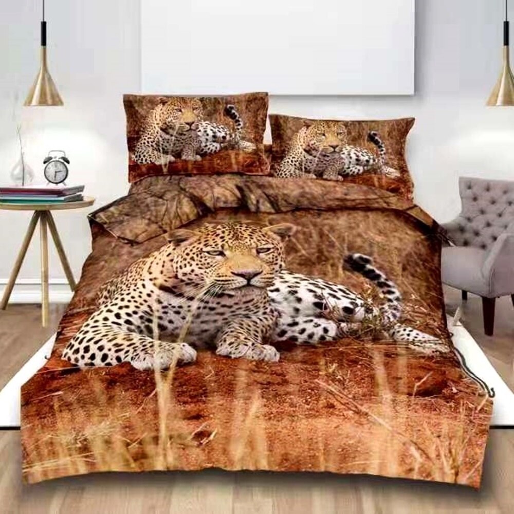 Set complet lenjerie de pat dublu + pilota + 2 perne, Digital Print PUCIOASA, 7 piese, 2 persoane, SETDP38