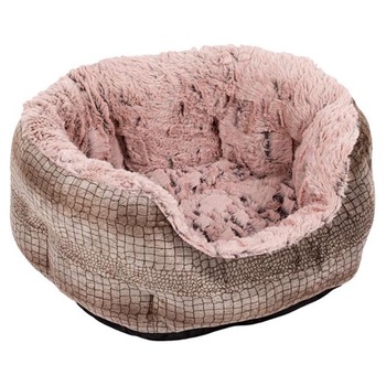 Culcus pentru caini si pisici Felis, Poliester, 45 x 40 x 20 cm, Forma rotunda, Bej/Roz Culcus pentru caini si pisici Felis, Poliester, 45 x 40 x 20 cm, Forma rotunda, Bej/Roz