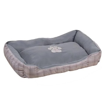 Culcus pentru caini Felis, Poliester, 110 x 80 x 25 cm, Forma dreptunghiulara, Gri Culcus pentru caini Felis, Poliester, 110 x 80 x 25 cm, Forma dreptunghiulara, Gri