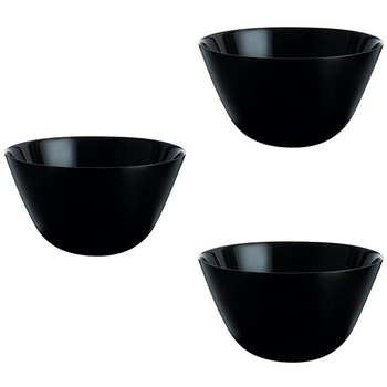 Set format din 3 boluri de servit din opal, 12x7cm, 405ml, negru Set format din 3 boluri de servit din opal, 12x7cm, 405ml, negru