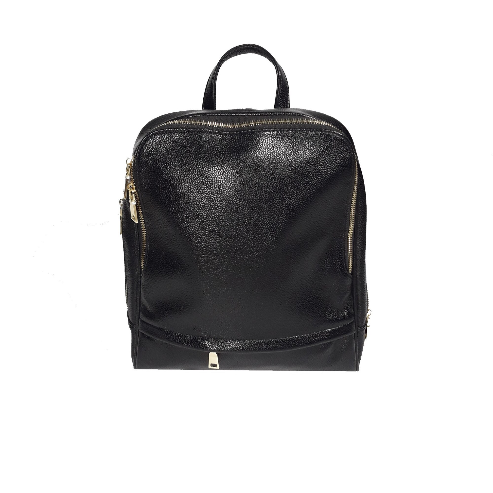 Rucsac dama, din piele, negru stins, dimensiune 38x30x10 cm