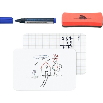 Set scoala Marker whiteboard SCHNEIDER ALBASTRU, burete si tabla A4 Bi-Silque Set scoala Marker whiteboard SCHNEIDER ALBASTRU, burete si tabla A4 Bi-Silque