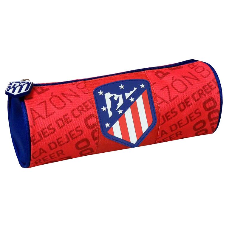 Penar Atletico Madrid, neechipat, un compartiment, cilindric, multicolor, lungime 21 cm, diametru 8 cm