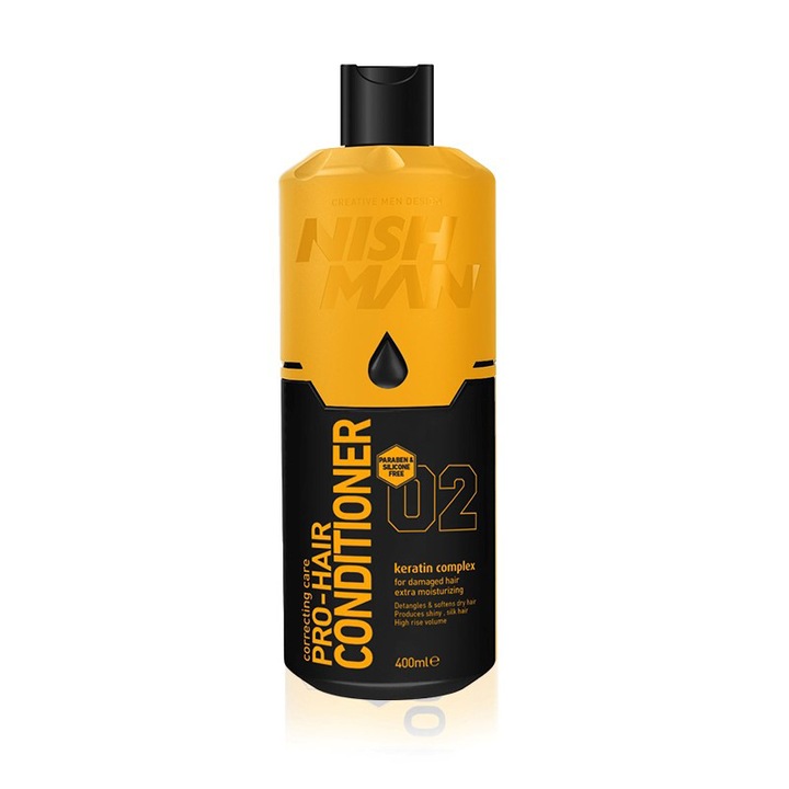 Balsam de par hidratant Profesional 01, Nishman, cheratina, 400 ml