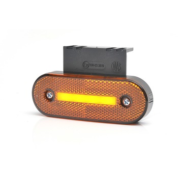Lampa Gabarit LED, Cu Suport, Reflector Incorporat, Forma Ovala, E-Mark, Efect Neon, Impermeabil, 12V-24V Lampa Gabarit LED, Cu Suport, Reflector Incorporat, Forma Ovala, E-Mark, Efect Neon, Impermeabil, 12V-24V