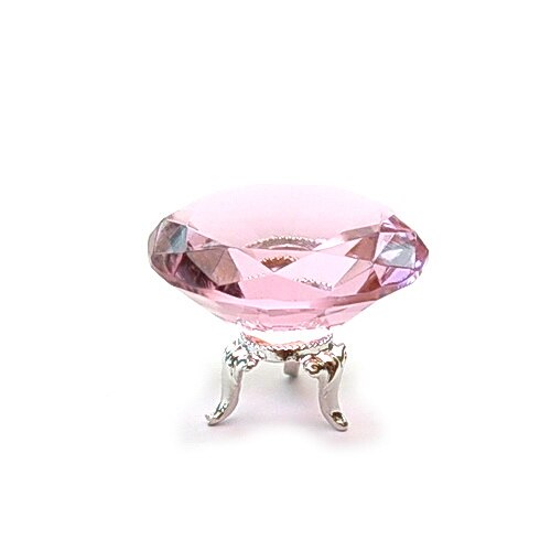 Piatra dorintei roz remediu Feng Shui din Cristal, 50 mm lungime