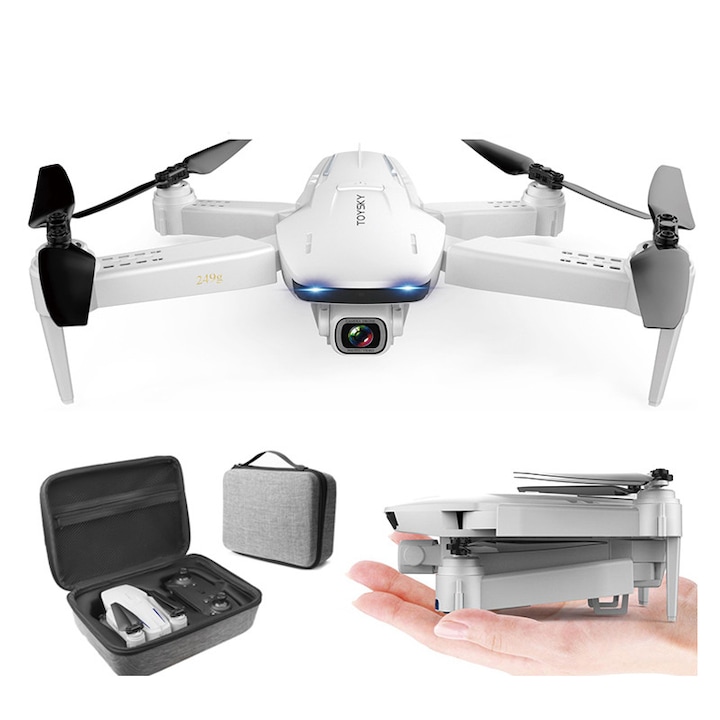 CSJ S162 drón, GPS, összecsukható karok, 5G wifi, hazatérés funkció, 4K HD kamera élő közvetítéssel a telefonon, akkumulátor kapacitása: 7.4V 1200 mAh, repülési autonómia ~18perc