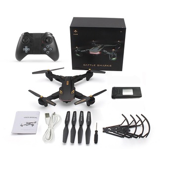 Drona Visuo XS809S, brate pliabile, camera HD unghi larg 2MP WiFi FPV, camera cu transmisie live pe telefon, acumulator 3.7V 1800 mAh, autonomie zobor ~ 20min Drona Visuo XS809S, brate pliabile, camera HD unghi larg 2MP WiFi FPV, camera cu transmisie live pe telefon, acumulator 3.7V 1800 mAh, autonomie zobor ~ 20min