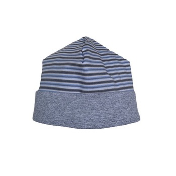 Fes Mic Pitic C261NN din tricot imprimat cu stelute si bentita aplicata, Gri Fes Mic Pitic C261NN din tricot imprimat cu stelute si bentita aplicata, Gri